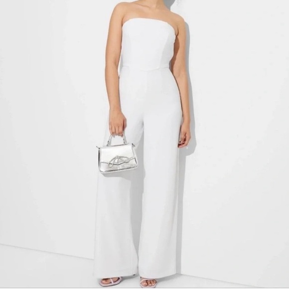 Target Pants - Target Wild Fable White Wide Leg Tube Jumpsuit